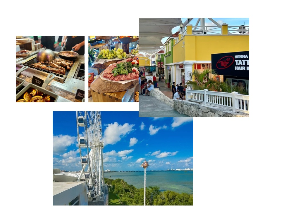 La Isla Shopping Mall Cancun with ferris wheel and shopping area