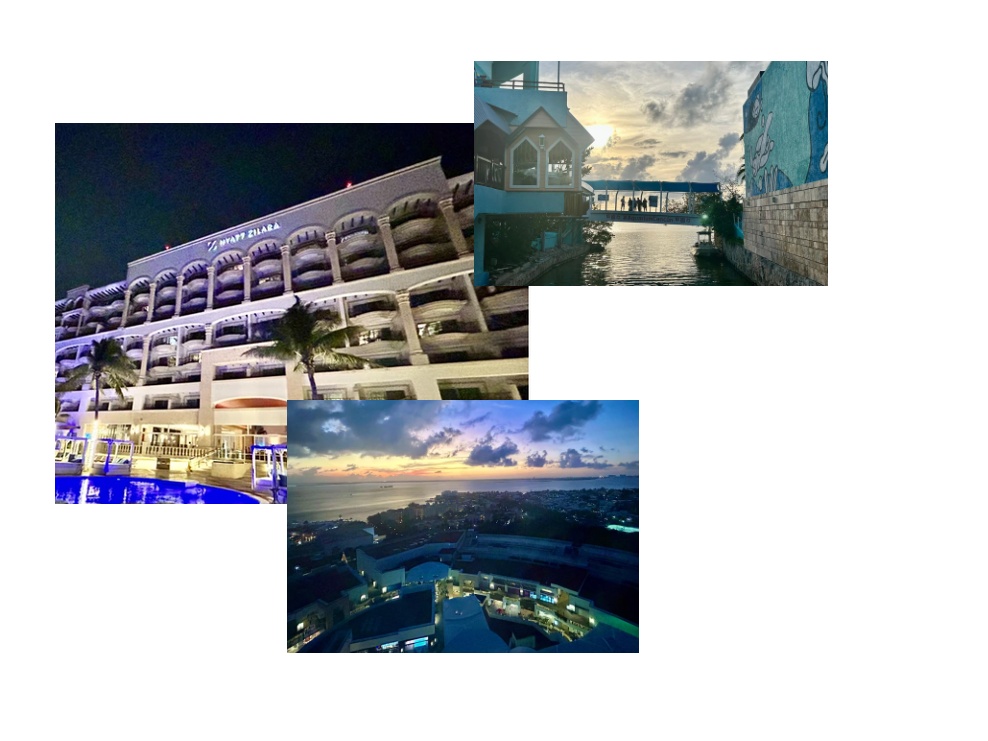 Cancun sunset views and poolside experience at zona hotelera hotels